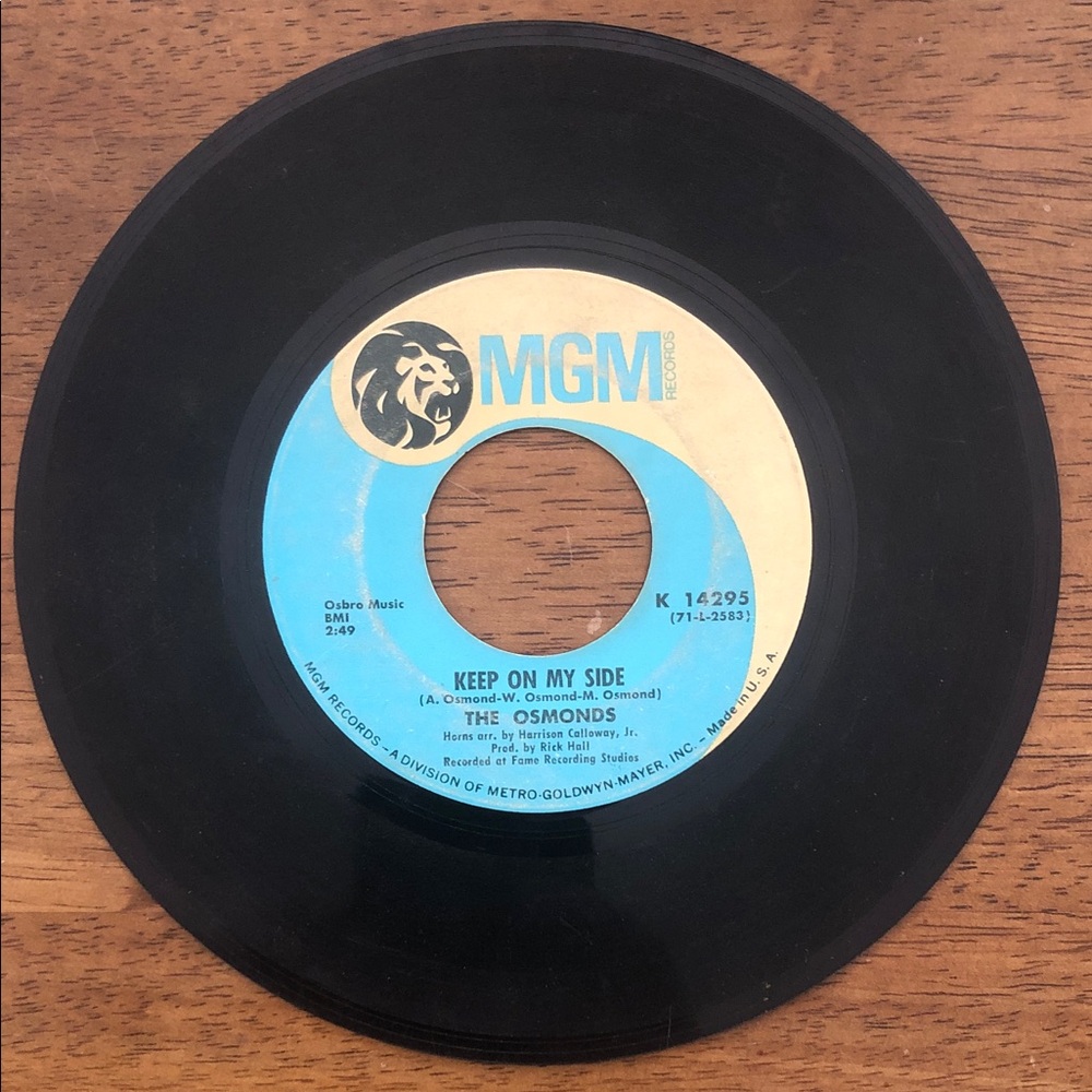 Yo-Yo Vinyl 45 Record by The Osmonds